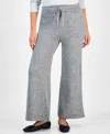 Style & Co Petite Lux Drawstring Pants, Macy's Exclusive In Gray