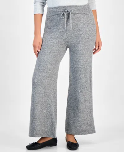 Style & Co Petite Lux Drawstring Pants, Macy's Exclusive In Gray