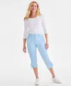 Style & Co Women's Cargo Capri Pants, Regular & Petite, Created For Macy's In Dream Blue