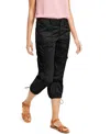 Style & Co Petite Mid-rise Cargo Capri Pants, Exclusively At Macy's In Black