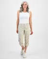 Style & Co Petite Mid-rise Cargo Capri Pants, Exclusively At Macy's In Gray