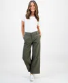 Style & Co Petite Mid-rise Dobby Twill Wide-leg Pants, Exclusively At Macy's In Gray