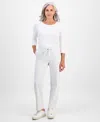 Style & Co Petite Mid-rise Drawstring Pants, Exclusively At Macy's