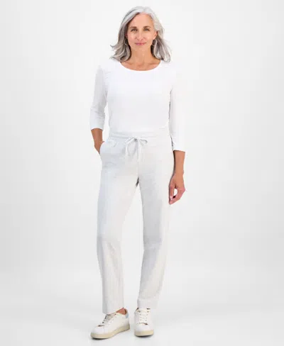 Style & Co Petite Mid-rise Drawstring Pants, Exclusively At Macy's