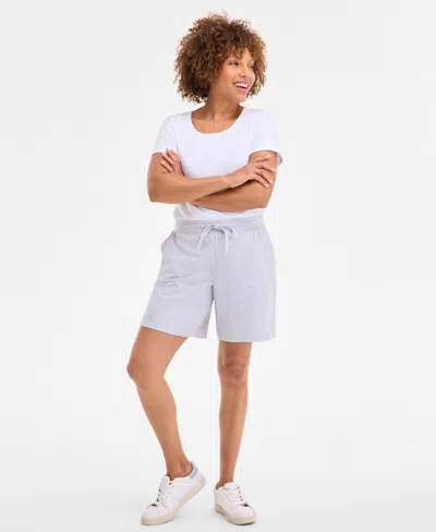 Style & Co Petite Mid-rise Drawstring Shorts, Created For Macy's