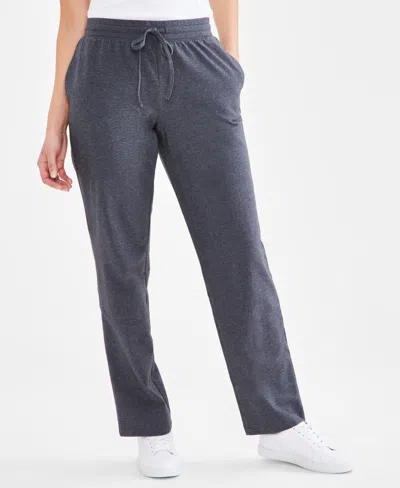 Style & Co Petite Mid-rise Pull-on Pants, Petite & Petite Short, Created For Macy's In Charcoal Heather