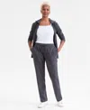 Style & Co Petite Mid-rise Pull-on Pants, Petite & Petite Short, Created For Macy's In Gray