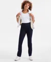 Style & Co Petite Mid-rise Pull-on Straight-leg Jeans, Exclusively At Macy's In Blue