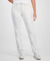 Style & Co Women's Mid-rise Straight-leg Denim Jeans, Exclusively At Macy's In White