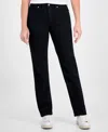 Style & Co Women's Mid-rise Straight-leg Denim Jeans, Exclusively At Macy's In Black