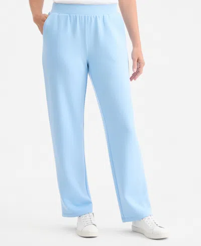 Style & Co Petite Mid-rise Relaxed Pants, Macy's Exclusive In Blue