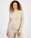 Style & Co Petite Mock Neck Sweater, Macy's Exclusive In Neutral