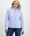 Style & Co Petite Polar Fleece Zip-front Jacket, Created For Macy's In Moonlit Iris