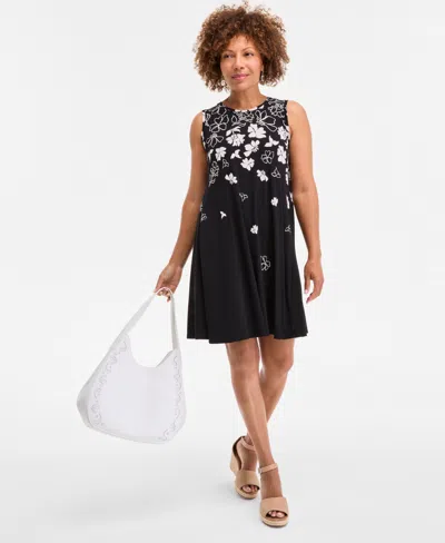 Style & Co Petite Printed Sleeveless Flip Flop Dress, Exclusively At Macy's