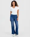 Style & Co Petite Pull-on Shaping High-rise Bootcut Jeans, Macy's Exclusive In Blue