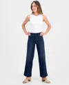 Style & Co Petite Pull-on Shaping High-rise Wide-leg Jeans, Macy's Exclusive In Blue