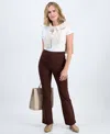 Style & Co Petite Pull-on Bootcut Ponte Pants, Created For Macy's In Brown
