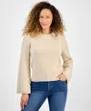 Style & Co Petite Ribbed Bell-sleeve Sweater, Macy's Exclusive In Neutral