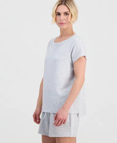 Style & Co Petite Short-sleeve Boat Neck Top, Macy's Exclusive In Multi