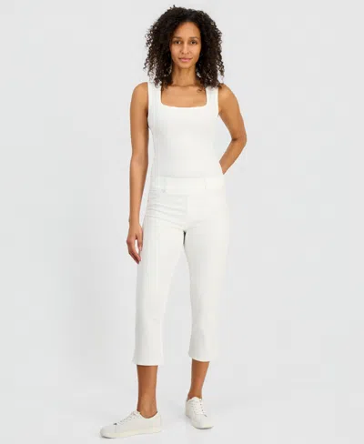 Style & Co Petite Slim Fit High-rise Capri Jeans, Macy's Exclusive In White