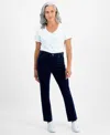 Style & Co Petite Straight-leg Corduroy Jeans, Created For Macy's In Industrial Blue