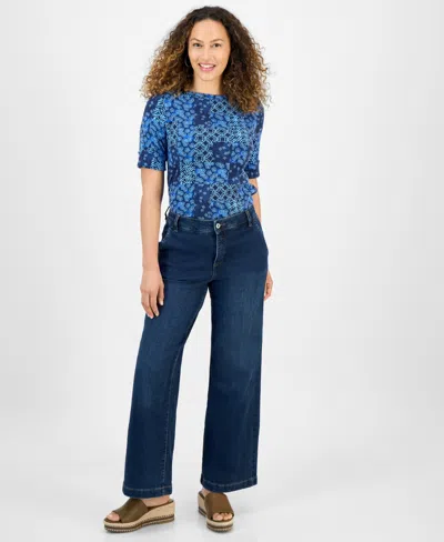 Style & Co Petite Wide-leg Jeans, Exclusively At Macy's