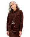 Style & Co Petites Corduroy Jacket, Created For Macy's In Brown