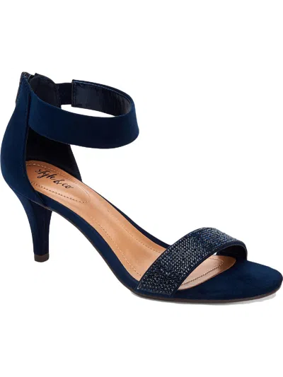 Style & Co Phillys Womens Padded Insole Embellished Evening Heels In Blue