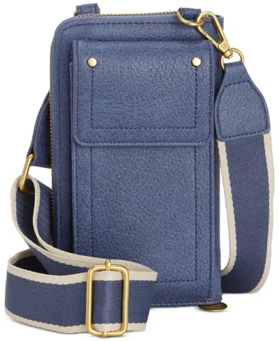 Style & Co Phone Crossbody Wallet, Created For Macy's In Moonlight Blue