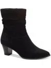 STYLE & CO PIVIEE WOMENS FAUX SUEDE ZIPPER ANKLE BOOTS
