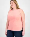 Style & Co Plus Size Boat-neck Knit Tank Top, Exclusively At Macy's