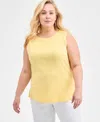 Style & Co Plus Size Boat-neck Knit Tank Top, Exclusively At Macy's