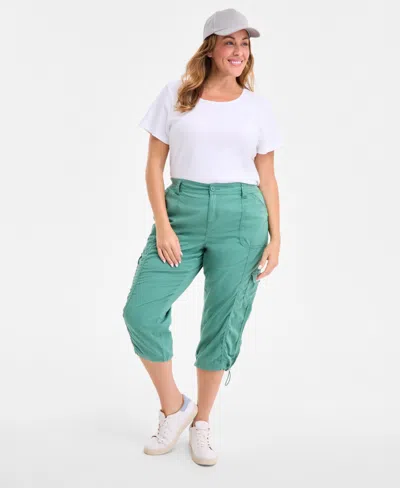 Style & Co Plus Size Cargo Capri Pants, Exclusively At Macy's