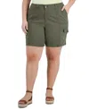 Style & Co Women's Mid-rise Comfort-waist Cargo Shorts, Exclusively At Macy's In Olive Sprig