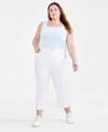 STYLE & CO PLUS SIZE MID-RISE CURVY CAPRI JEANS, CREATED FOR MACY'S