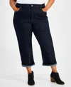 STYLE & CO PLUS SIZE MID-RISE CURVY CAPRI JEANS, CREATED FOR MACY'S