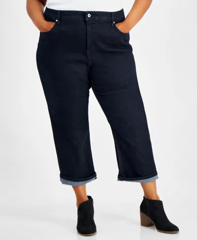 Style & Co Plus Size Curvy Capris, Created For Macy's In Rinse
