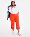 Style & Co Plus Size Curvy Roll-cuff Capri Jeans, Created For Macy's