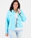Style & Co Plus Size Denim Jacket, Created For Macy's In Blue