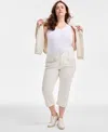 Style & Co Plus Size Embroidered Mid-rise Curvy-fit Capri Jeans, Exclusively At Macy's In Corinne