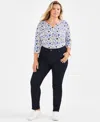 Style & Co Plus Size High-rise Straight-leg Jeans, Exclusively At Macy's In Blue