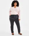 Style & Co Plus Size High-rise Straight-leg Jeans, Exclusively At Macy's In Multi