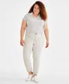 Style & Co Plus Size High-rise Straight-leg Pants, Created For Macy's In Stonewall