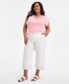 Style & Co Plus Size High-rise Wide-leg Crop Jeans, Exclusively At Macy's