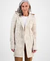 Style & Co Plus Size Hooded Open-front Cardigan Sweater, Macy's Exclusive In Neutral