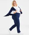 Style & Co Plus Size Knit Pull-on Pants, Created For Macy's In Industrial Blue