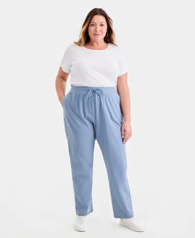 STYLE & CO PLUS SIZE KNIT PULL-ON PANTS, EXCLUSIVELY AT MACY'S