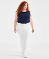 STYLE & CO PLUS SIZE MID RISE CURVY BOOTCUT JEANS, CREATED FOR MACY'S