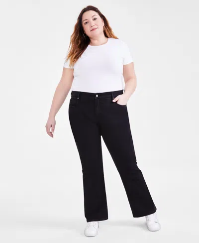 STYLE & CO PLUS SIZE MID-RISE CURVY BOOTCUT JEANS, EXCLUSIVELY AT MACY'S