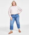 STYLE & CO PLUS SIZE MID-RISE GIRLFRIEND JEANS, CREATED FOR MACY'S